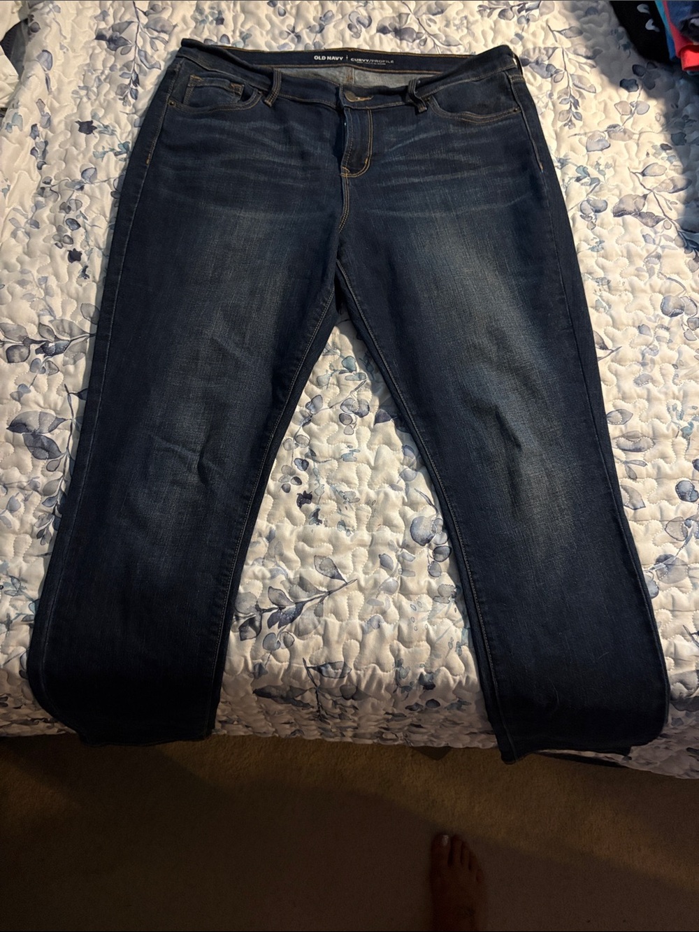 Old Navy Women Dark Wash Relaxed Jeans